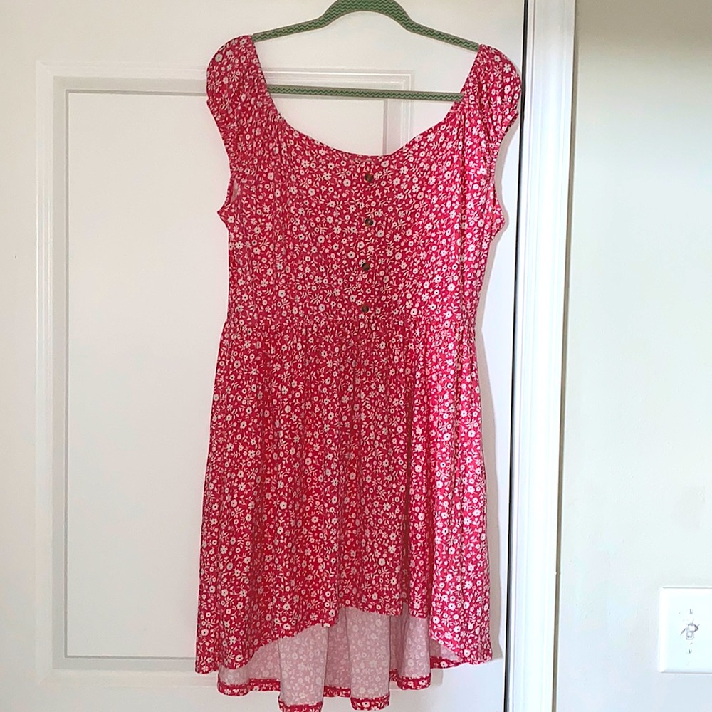 Stretchy Pink Floral Dress